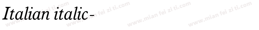 Italian italic字体转换